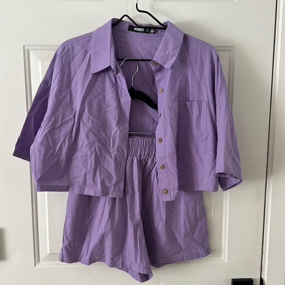 Missguided purple beach set